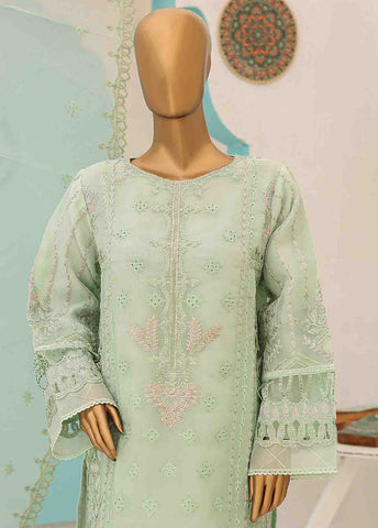 ZEF-2036 J- 3 Piece Embroidered Organza