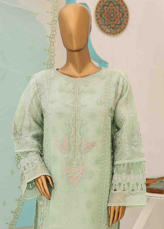 Bin Saeed Fabric - ZEF-2036 J- 3 Piece Embroidered Organza