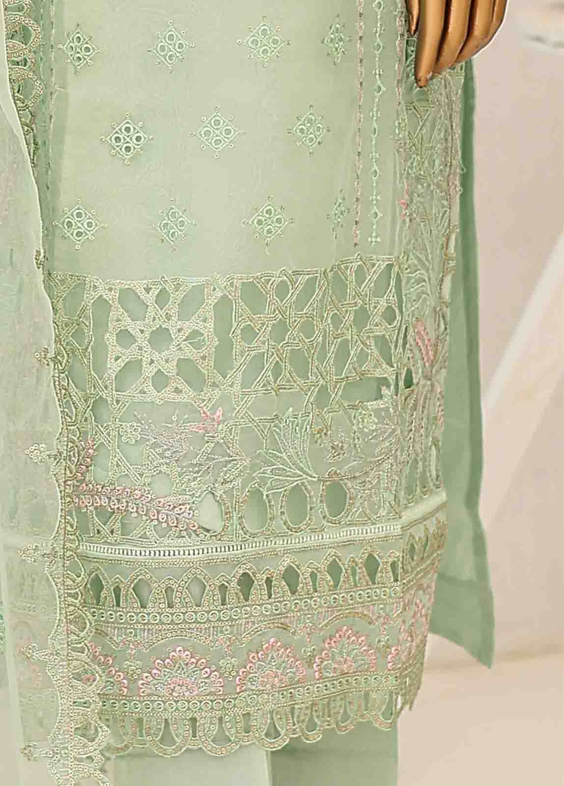 Bin Saeed Fabric - ZEF-2036 J- 3 Piece Embroidered Organza