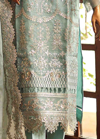 Bin Saeed Fabric - ZEF-2037- 3 Piece Embroidered Organza