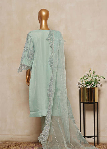 Bin Saeed Fabric - ZEF-2038- 3 Piece Embroidered Organza