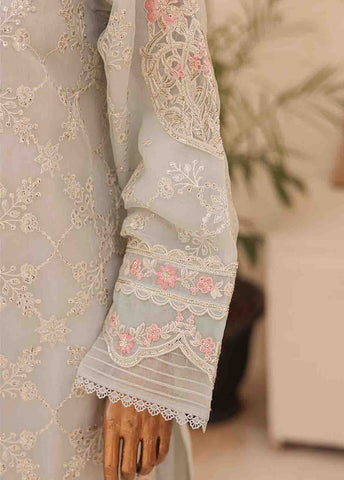 Bin Saeed Fabric - ZEF-2039 E- 3 Piece Embroidered Organza