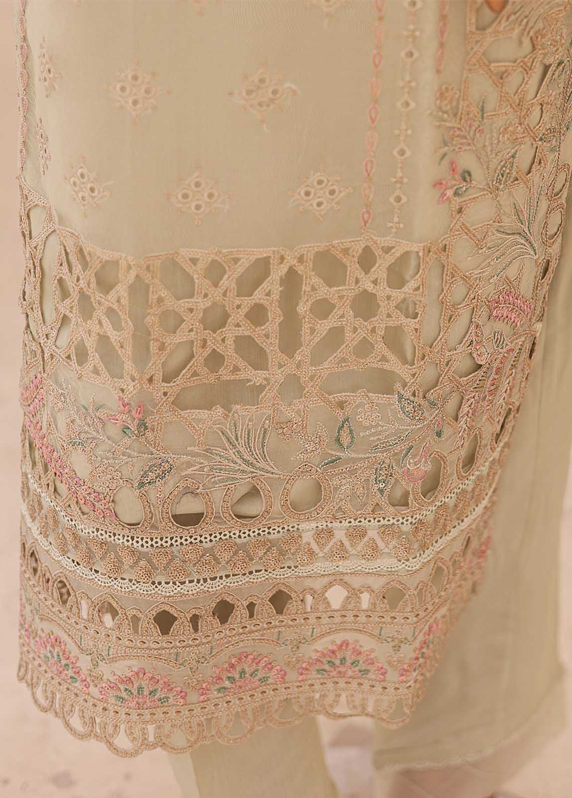 ZEF-2040 S- 3 Piece Embroidered Organza – Bin Saeed Fabrics