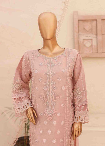 Bin Saeed Fabric - ZEF-2040 E- 3 Piece Embroidered Organza