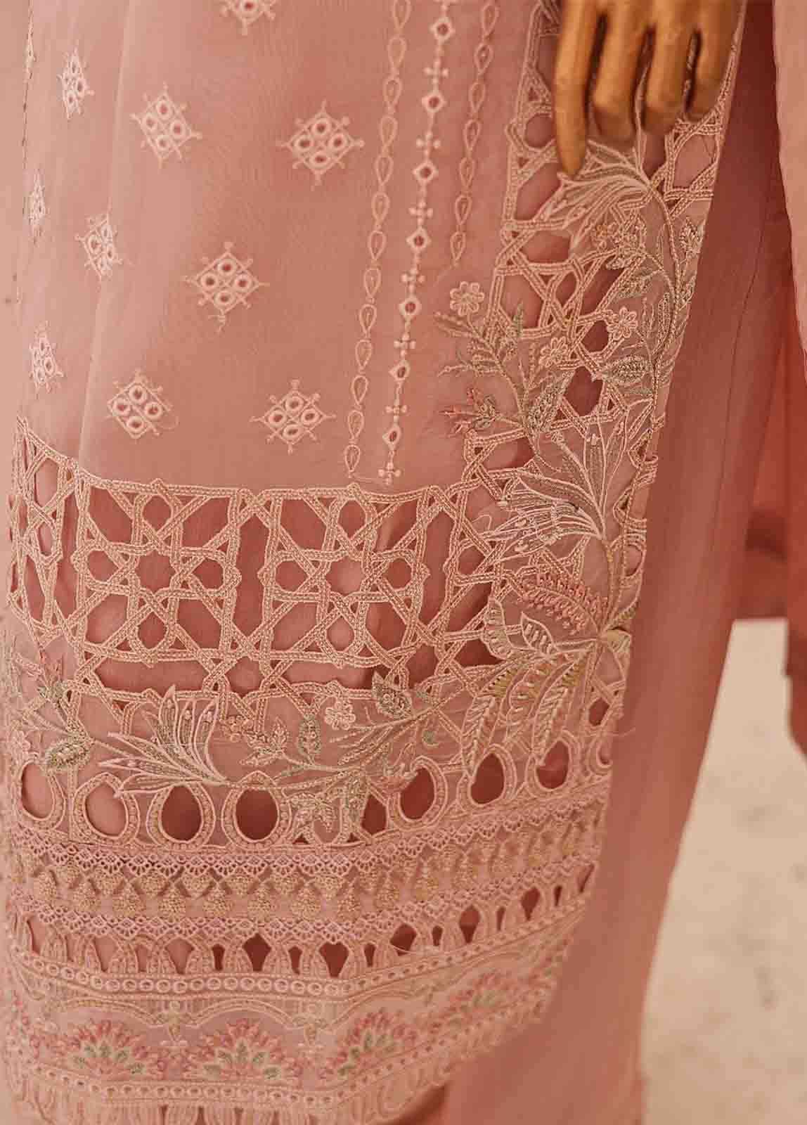 Bin Saeed Fabric - ZEF-2040 E- 3 Piece Embroidered Organza