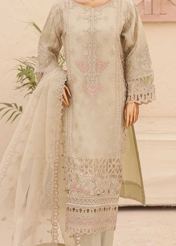 Bin Saeed Fabric - ZEF-2040 S- 3 Piece Embroidered Organza