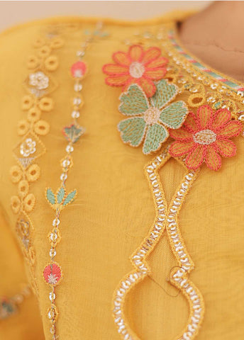 Bin Saeed Fabric - ZEF-2041 - 3 Piece Embroidered Organza