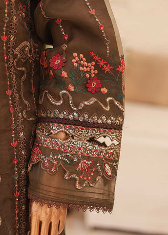 Bin Saeed Fabric - ZEF-2041 A- 3 Piece Embroidered Organza