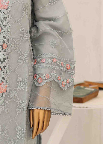 Bin Saeed Fabric - ZEF-2043- 3 Piece Embroidered Organza