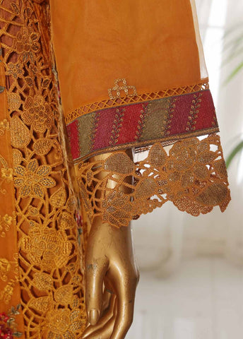 Bin Saeed Fabric - ZEF-2061 F- 3 Piece Organza Stitched Suit