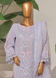 ZEF-2067 U- 3 Piece Organza Stitched Suit
