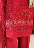 ZEF-C-2014- 3 Piece Embroidered Chiffon