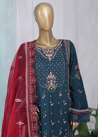 Bin Saeed Fabric - ZEF-C06- 3 Piece Embroidered Chiffon