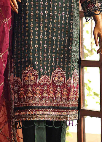 Bin Saeed Fabric - ZEF2031- 3 Piece Embroidered Organza