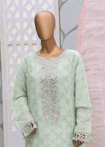 Bin Saeed Fabric - ZEFC-2050- 3 Piece Embroidered Chiffon