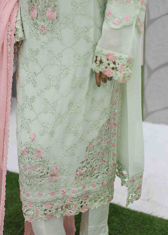 Bin Saeed Fabric - ZEFC-2050- 3 Piece Embroidered Chiffon