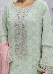 ZEFC-2050- 3 Piece Embroidered Chiffon