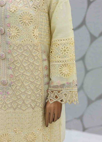 Bin Saeed Fabric - ZEFC-2051- 3 Piece Embroidered Chiffon