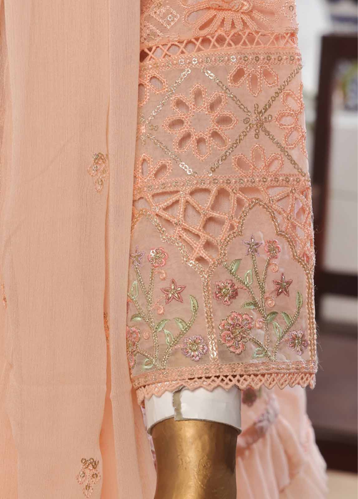 Bin Saeed Fabric - ZEFC-2057- 3 Piece Chiffon Stitched Suit
