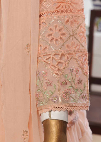 ZEFC-2057- 3 Piece Chiffon Stitched Suit