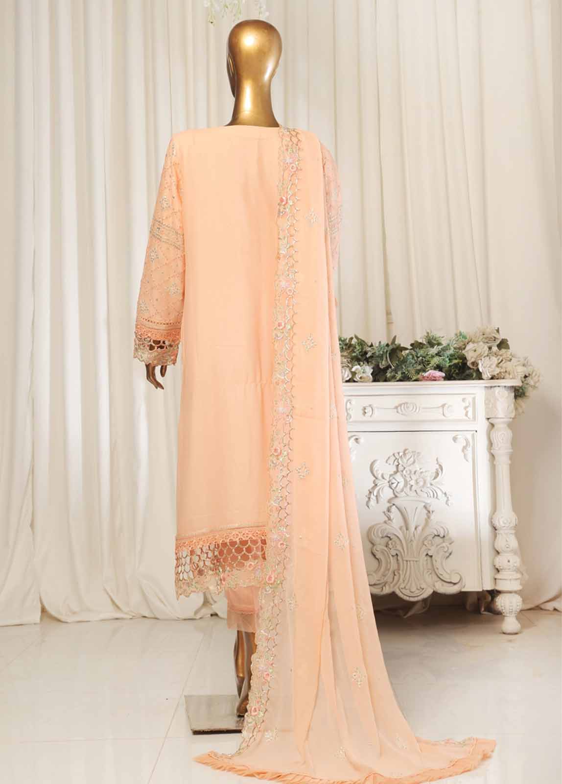 Bin Saeed Fabric - ZEFC-2062- 3 Piece Chiffon Stitched Suit
