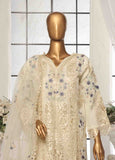 ZEFO-2056 P- 3 Piece Organza Stitched Suit