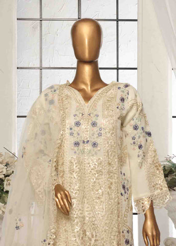 ZEFO-2056 P- 3 Piece Organza Stitched Suit