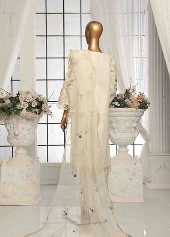 ZEFO-2056 P- 3 Piece Organza Stitched Suit