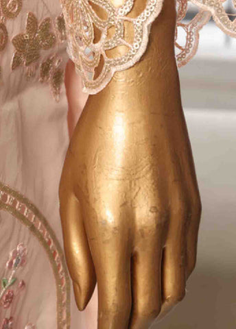 ZEFO-2056 R- 3 Piece Organza Stitched Suit