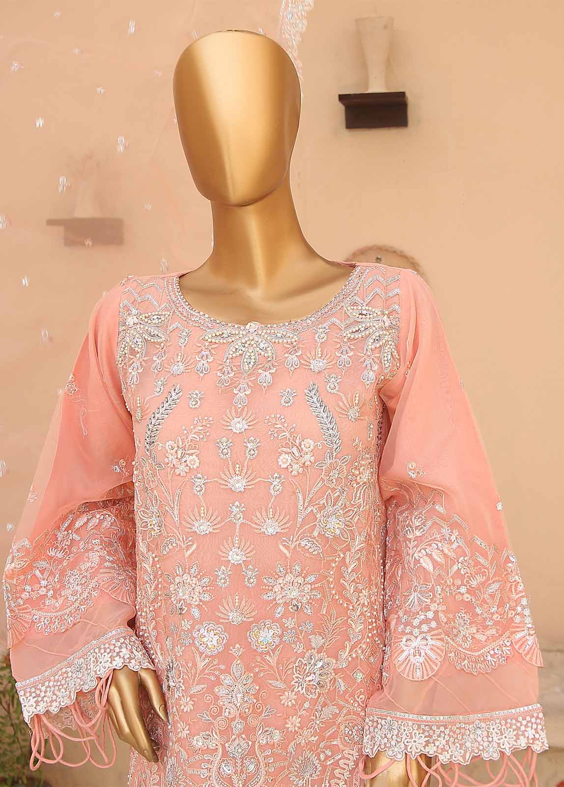 Bin Saeed Fabric - Zef-2026- 3 Piece Embroidered Organza