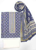 F&F-0100-F-  3 Piece UnStitched Printed Lawn