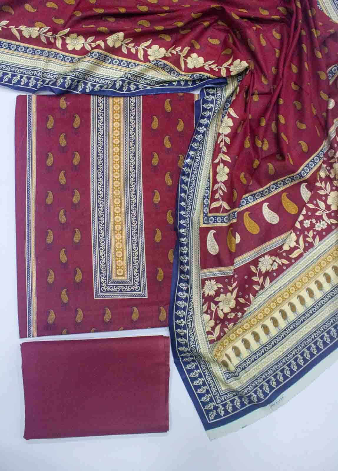 F&F-0519-  3 Piece UnStitched Printed Lawn