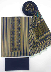 F&F-0520-  3 Piece UnStitched Printed Lawn