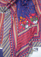 F&F-0520-B-  3 Piece UnStitched Printed Lawn