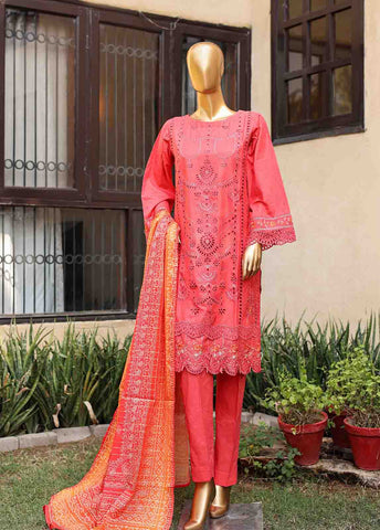 SMLF-EMB-378 A- 3 Piece Embroidered Stitched Suit