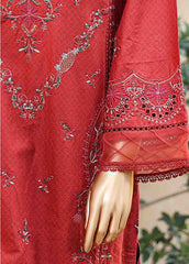 SMLF-EMB-381 B - 3 Piece Embroidered Stitched Suit