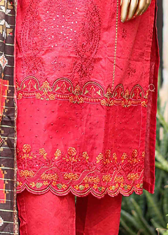 SMLF-EMB-402 B - 3 Piece Embroidered Stitched Suit