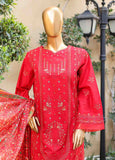 SMLF-EMB-440 A - 3 Piece Embroidered Stitched Suit