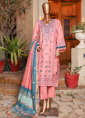 SMLF-EMB-443 B - 3 Piece Embroidered Stitched Suit