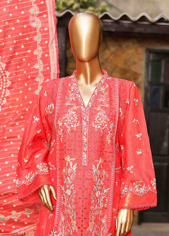 SMLF-EMB-449 B - 3 Piece Embroidered Stitched Suit
