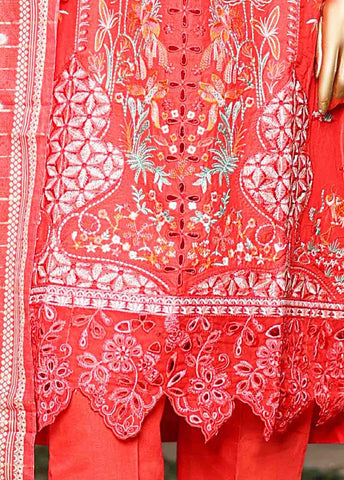 SMLF-EMB-449 B - 3 Piece Embroidered Stitched Suit