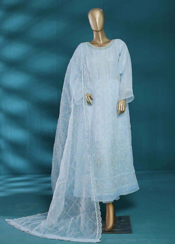 Bin Saeed Fabric - AM-4001 T- 3 Piece Embroidered Organza