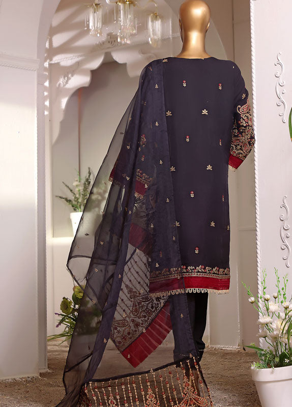 Bin Saeed Fabric - AM-D18 -  3 Piece Organza Formal