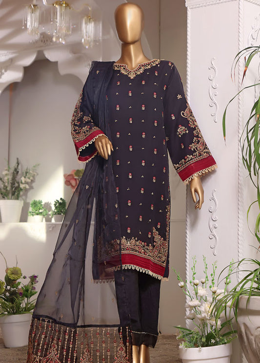 Bin Saeed Fabric - AM-D18 -  3 Piece Organza Formal