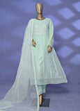 AMC-4005 D - 3 Piece Embroidered Chiffon