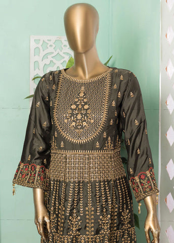 Bin Saeed Fabric - AQS-1017 F- Frock Style Kurta