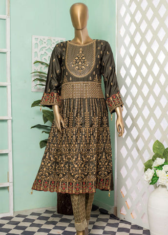 Bin Saeed Fabric - AQS-1017 F- Frock Style Kurta