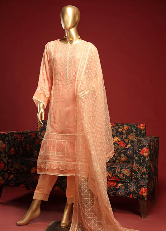 Bin Saeed Fabric - ASP-C003- 3 Piece Chiffon