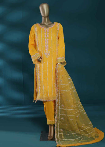 Bin Saeed Fabric - ASP-c0017 - 3 Piece Embroidered Chiffon