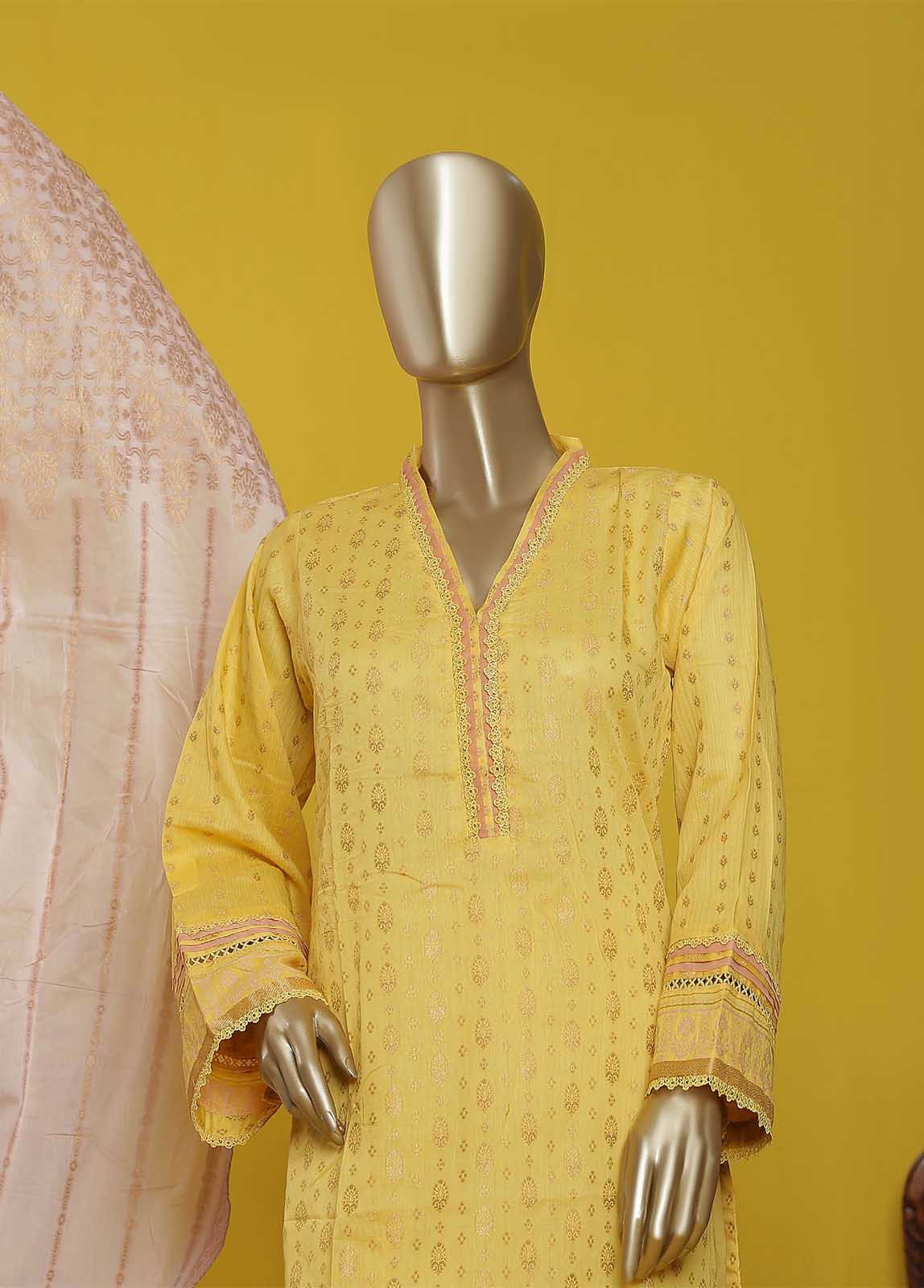 Bin Saeed Fabric - BNS-2206- 3 PIece Jacquard